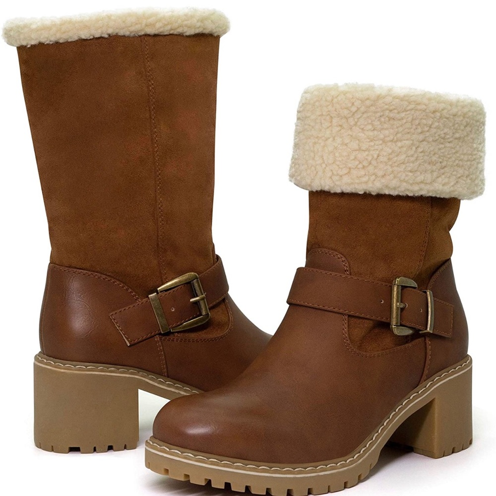 New Katliu chunky mid heel boot